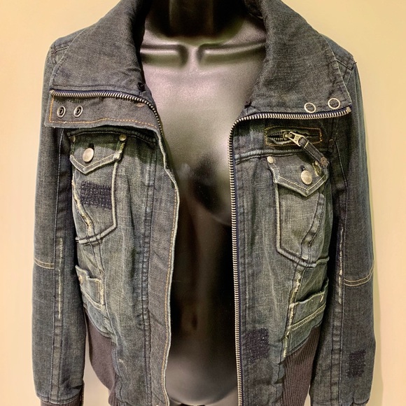 Armani Exchange dark denim bomber jacket - Picture 3 of 5